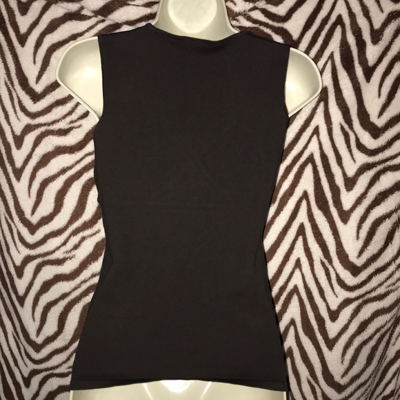 Ann Taylor Petites XSP Dark brown tank top - Picture 3 of 5